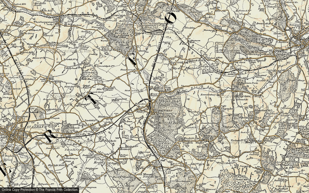Old Map of The Ryde, 1898 in 1898