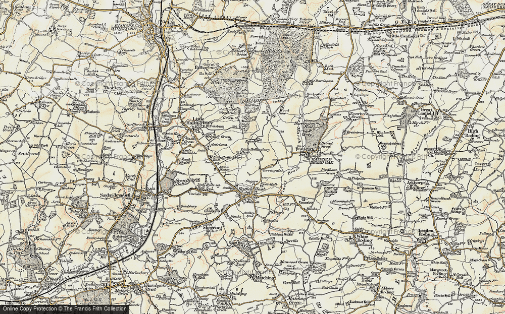 Old Map of The Ryes, 1898-1899 in 1898-1899