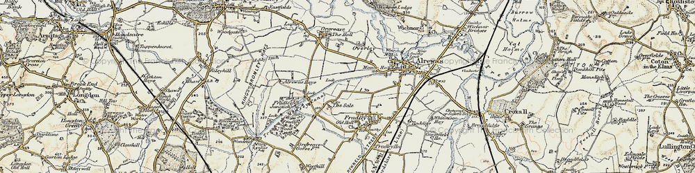 Old map of Bagnall in 1902