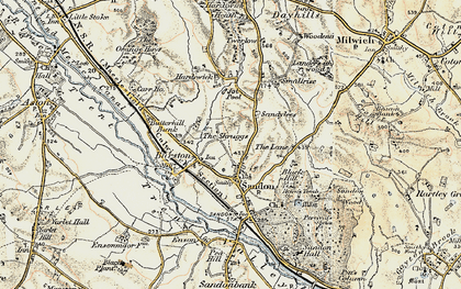 Old map of The Shruggs in 1902