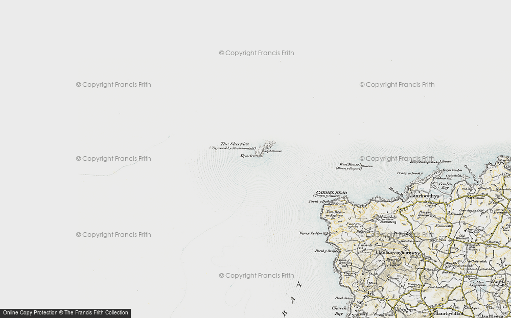 Old Map of The Skerries, 1910 in 1910