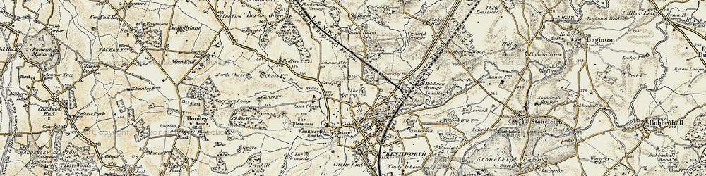 Old map of The Spring in 1901-1902