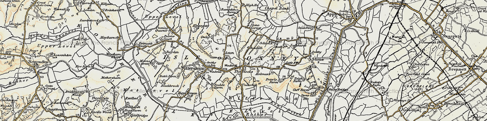 Old map of Acton in 1898