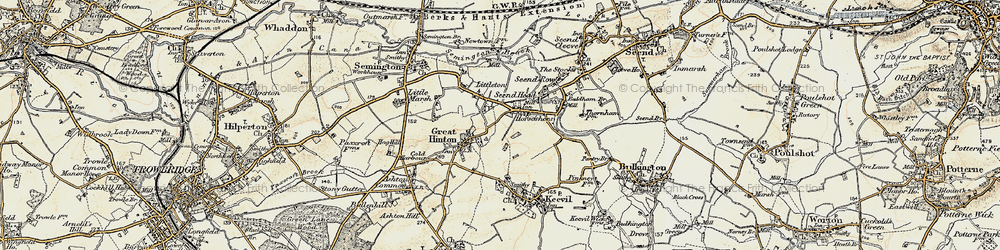 Old map of The Strand in 1898-1899