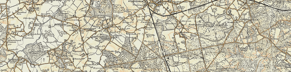 Old map of The Throat in 1897-1909