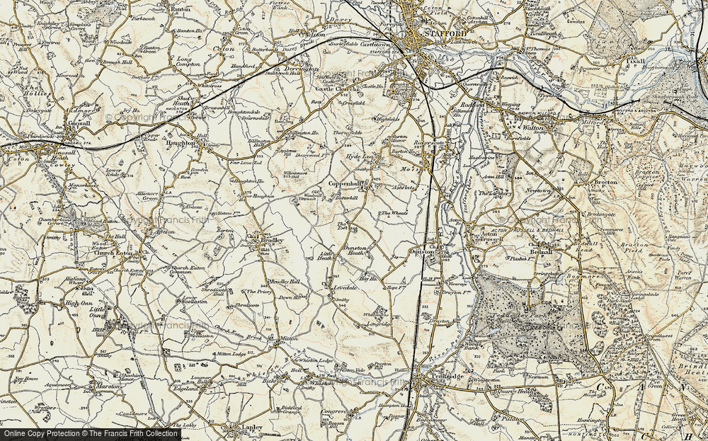 Old Map of Historic Map covering Wheats, The in 1902