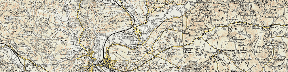Old map of The Village in 1899-1900