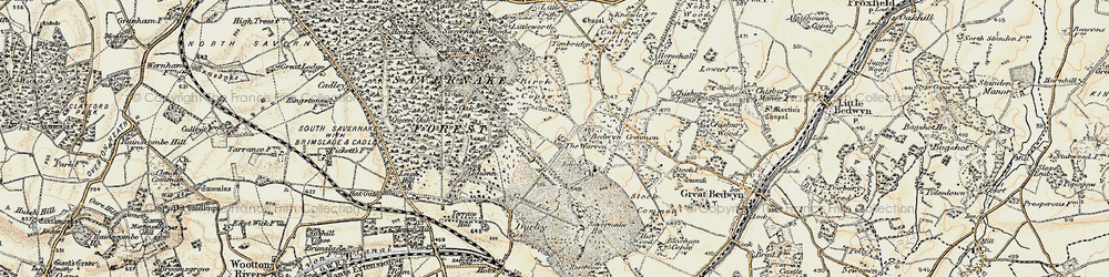 Old map of The Warren in 1897-1899