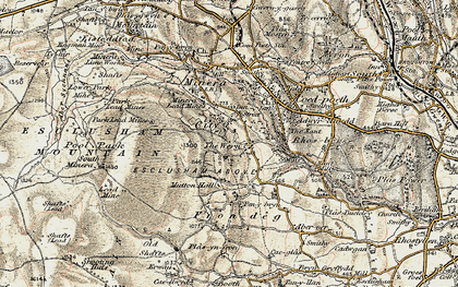 Old map of The Wern in 1902-1903