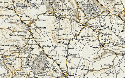 Old map of Burlton Grange in 1902