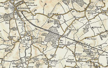 Old map of The Woodlands in 1898-1901