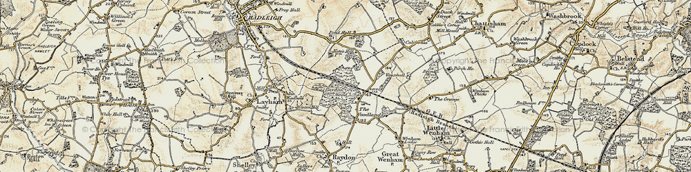 Old map of The Woodlands in 1898-1901