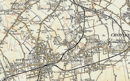 Old map of The Wrythe in 1897-1909