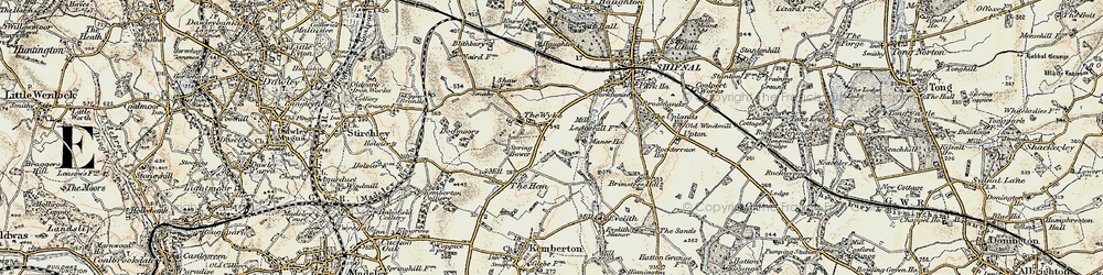 Old map of The Wyke in 1902