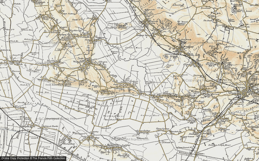 Old Map of Theale, 1899-1900 in 1899-1900