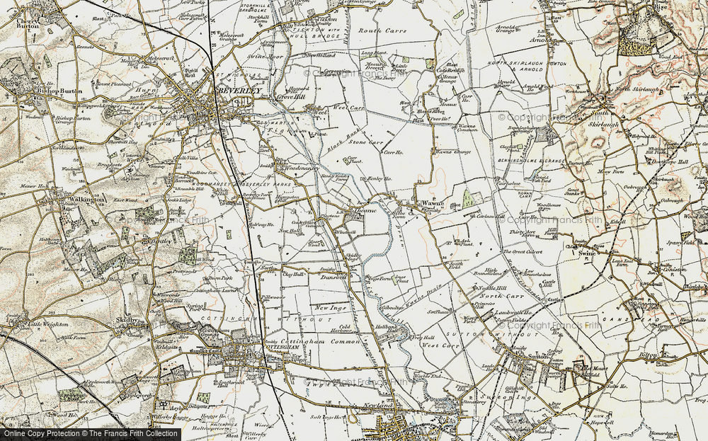 Old Map of Thearne, 1903-1908 in 1903-1908