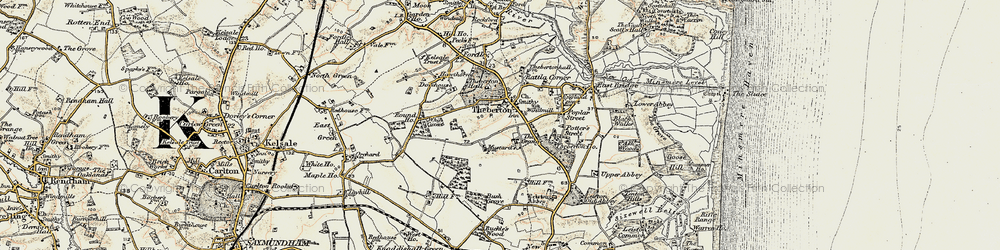 Old map of Theberton in 1898-1901