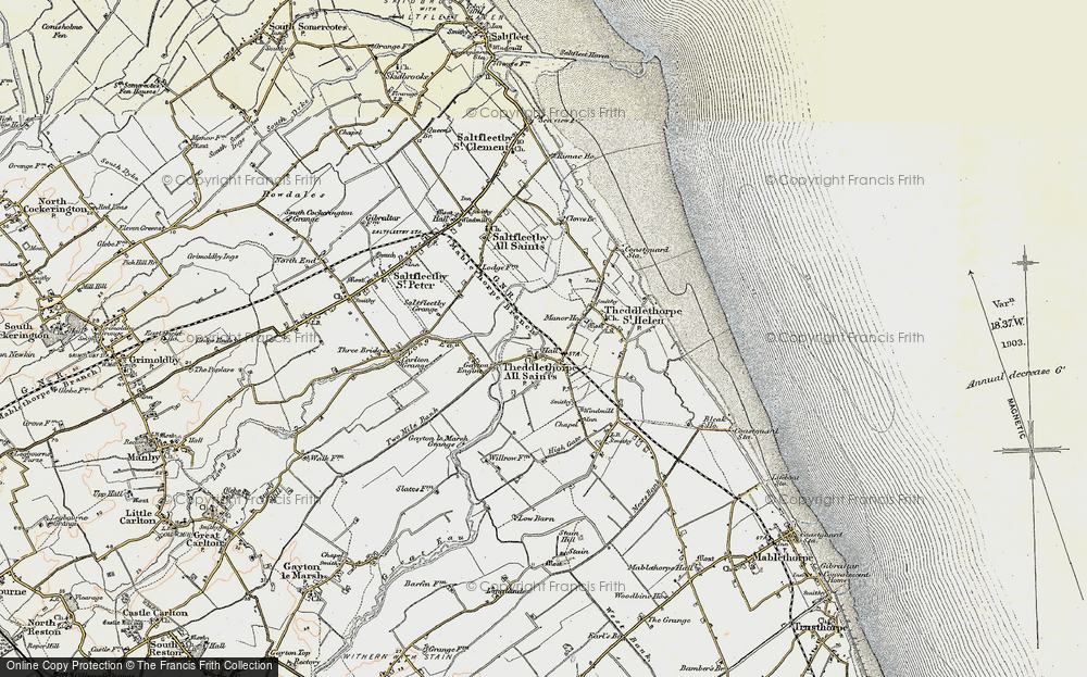 Old Map of Theddlethorpe All Saints, 1903 in 1903