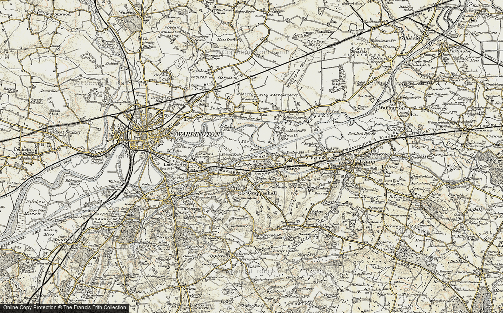 Old Map of Thelwall, 1903 in 1903