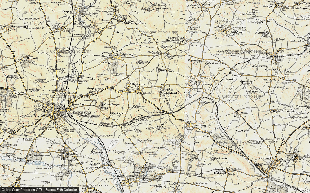 Old Map of Thenford, 1898-1901 in 1898-1901