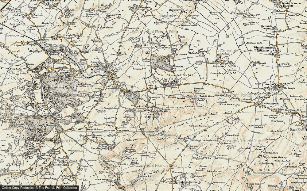 Old Map of Theobald's Green, 1899 in 1899