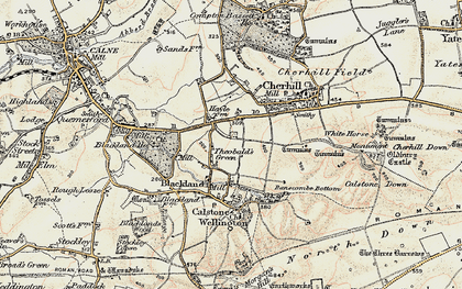 Old map of Theobald's Green in 1899