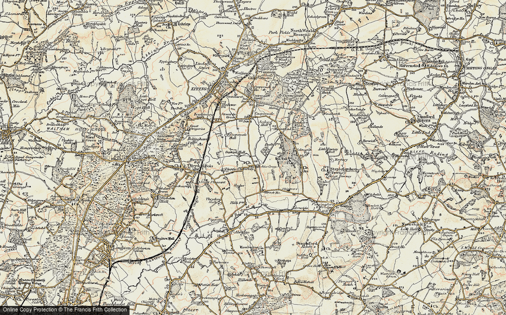 Old Map of Theydon Garnon, 1897-1898 in 1897-1898