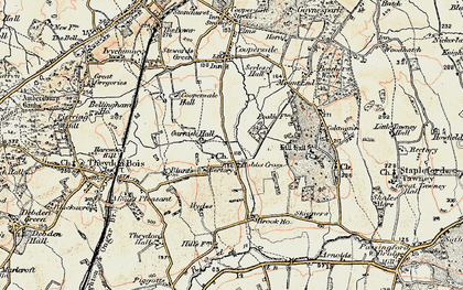 Old map of Theydon Garnon in 1897-1898