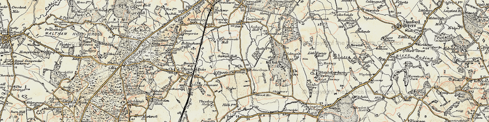 Old map of Theydon Garnon in 1897-1898