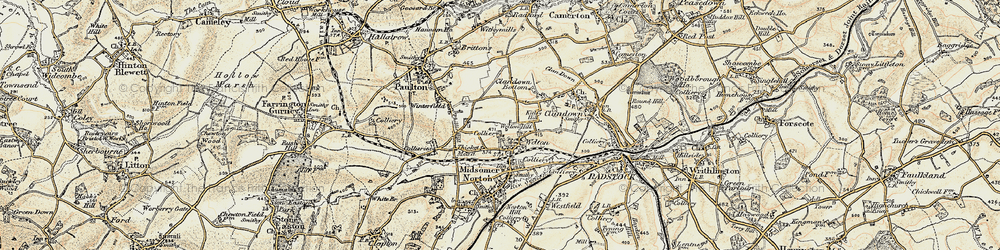 Old map of Thicket Mead in 1899