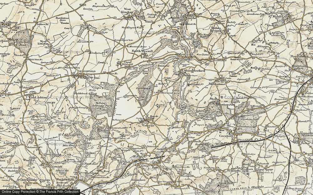Old Map of Thickwood, 1899 in 1899
