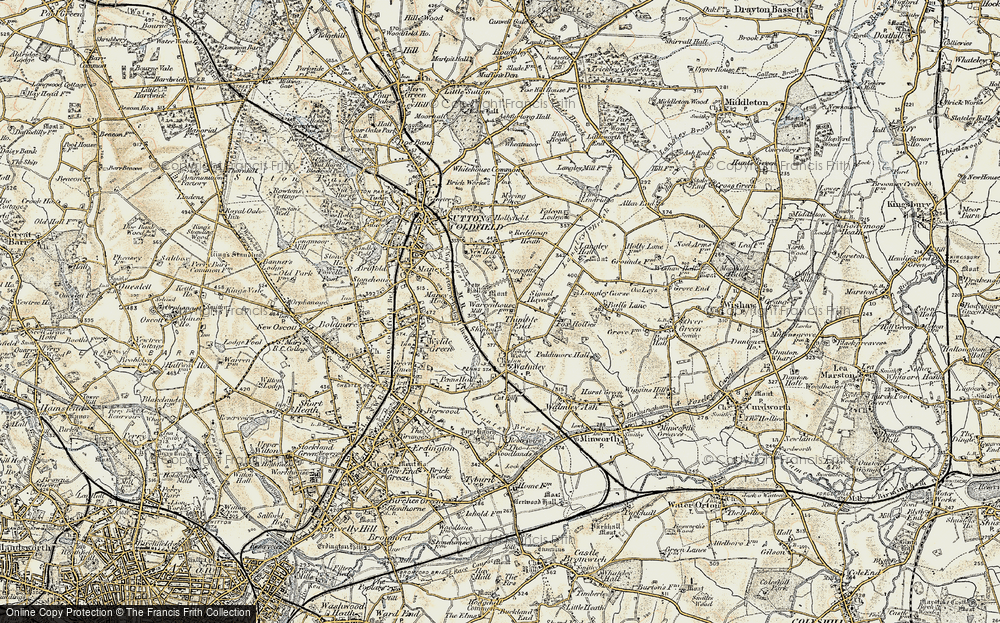 Old Map of Thimble End, 1901-1902 in 1901-1902