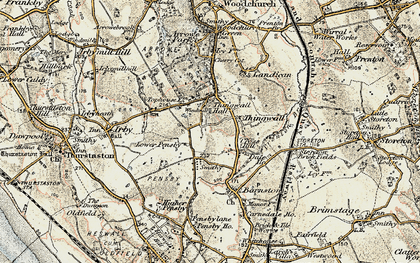 Old map of Thingwall in 1902-1903