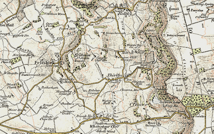 Old map of Thirlby in 1903-1904