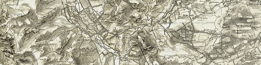Old map of Thirlestane in 1903-1904