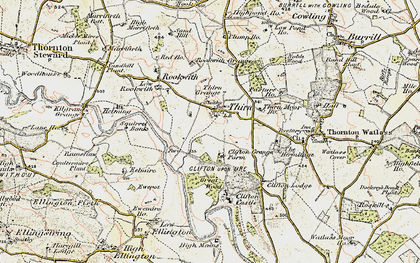 Old map of Thirn in 1903-1904