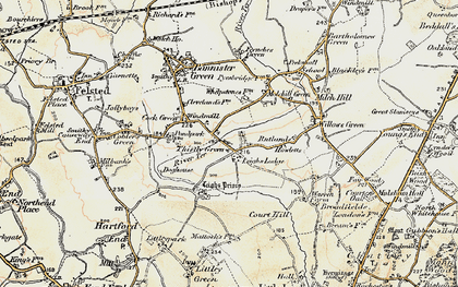 Old map of Thistley Green in 1898-1899