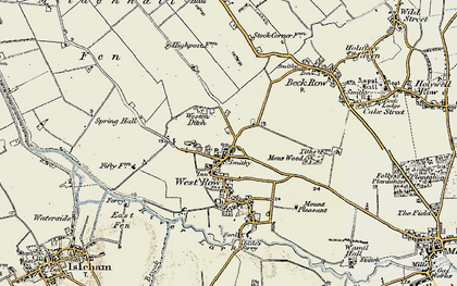 Old map of Thistley Green in 1901