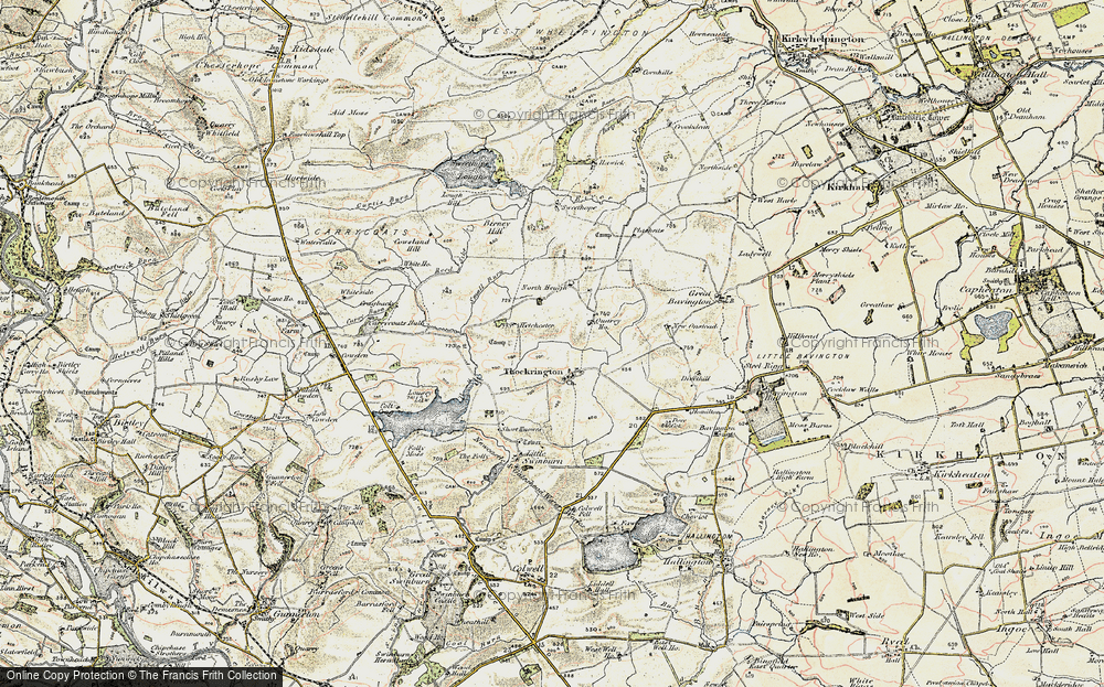Old Map of Historic Map covering Birney Hill in 1901-1903