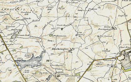Old map of Thockrington in 1901-1903