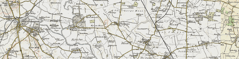 Old map of Tholthorpe in 1903-1904