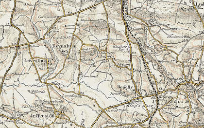 Old map of Thomas Chapel in 1901