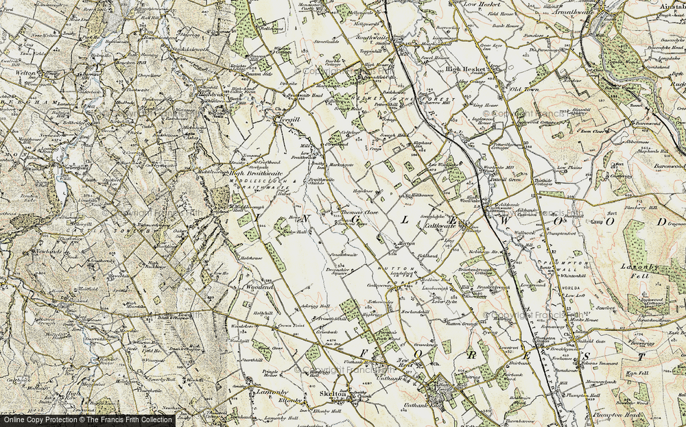Old Map of Historic Map covering Bents Cotts in 1901-1904