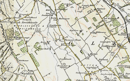 Old map of Bents Cotts in 1901-1904