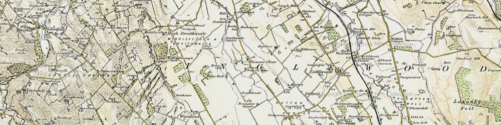 Old map of Bents Cotts in 1901-1904