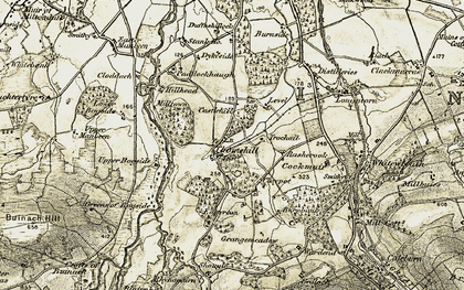 Old map of Burnbank in 1910-1911