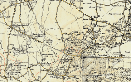Old map of Thong in 1897-1898