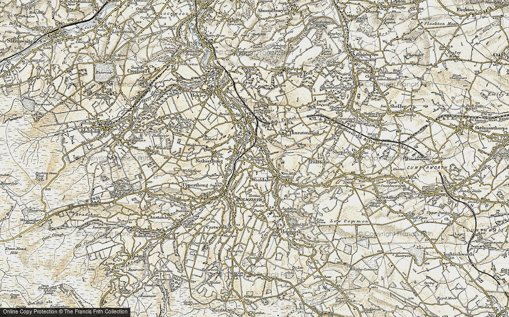Old Map of Thongsbridge, 1903 in 1903