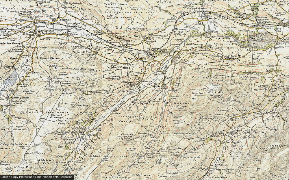 Old Map of Thoralby, 1903-1904 in 1903-1904