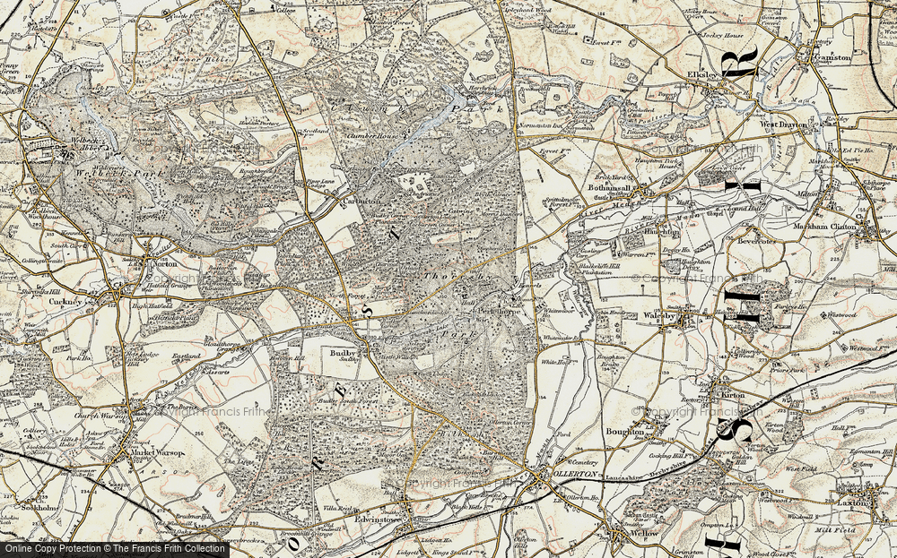 Old Map of Thoresby, 1902-1903 in 1902-1903